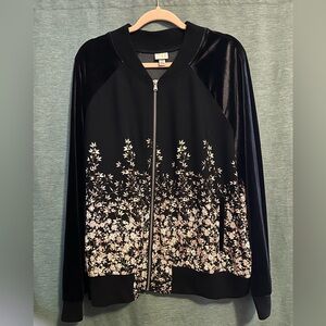 A New Day black floral bomber jacket